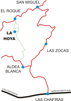 Plano de acceso a La Hoya